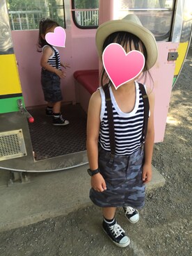 「F.O.KIDS（エフオーキッズ）のアイテム（タンクトップ）」を使った、ココさん（レディース・144cm）の春コーディネート