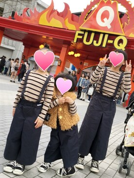 「allolun.（オールオルン）のアイテム（オールインワン・サロペット）」を使った、ココさん（レディース・145cm）の夏コーディネート