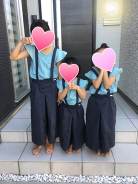 「allolun.（オールオルン）のアイテム（オールインワン・サロペット）」を使った、ココさん（レディース・145cm）の夏コーディネート
