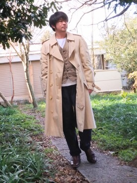 「服バカ」｜「アイテム（ジャケット/アウター）」を使った、こんがり棒さん（メンズ・167cm）の冬コーディネート