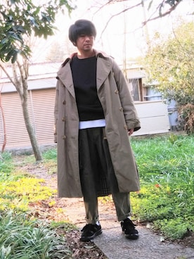 「全身古着」｜こんがり棒さん（メンズ・167cm）の冬コーディネート