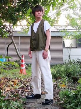 「Stan Ray（スタンレイ）のアイテム」を使った、こんがり棒さん（メンズ・167cm）の春コーディネート