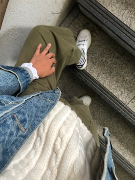 「BEAMS BOY（ビームスボーイ）のアイテム（デニムジャケット）」を使った、marinosukeさん（レディース・157cm）の秋コーディネート