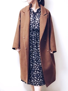 「DHOLIC（ディーホリック）のアイテム（その他アウター）」を使った、miimiさん（レディース・163cm）の冬コーディネート