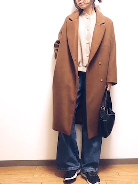 「ナイキスニーカー」｜「アイテム（ハンドバッグ）」を使った、miimiさん（レディース・163cm）の冬コーディネート