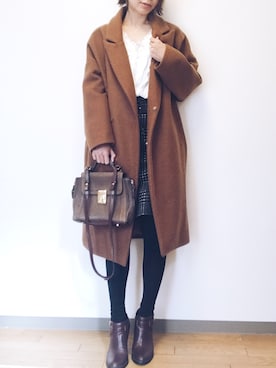 「DHOLIC（ディーホリック）のアイテム（その他アウター）」を使った、miimiさん（レディース・163cm）の冬コーディネート