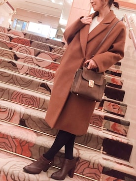 「DHOLIC（ディーホリック）のアイテム（その他アウター）」を使った、miimiさん（レディース・163cm）の冬コーディネート