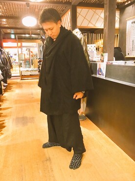 「SOU･SOU（ソウ・ソウ）のアイテム（ジャケット/アウター）」を使った、蓮々さん（メンズ・175cm）の冬コーディネート