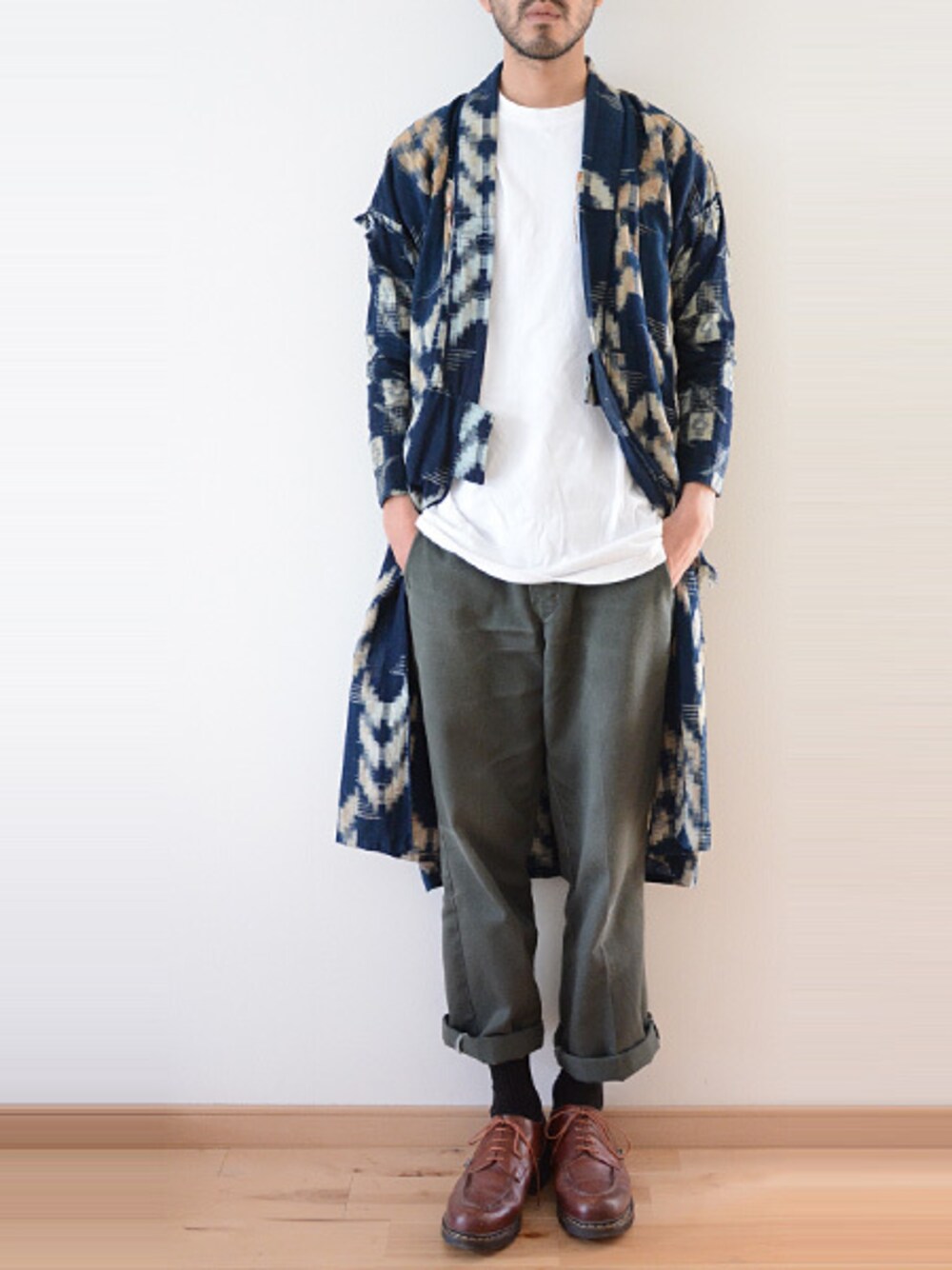 FUNS_FUKUSHIMAさんの「野良着 藍染 襤褸 絣 ジャパンヴィンテージ 20～30年代 アンティーク着物（VINTAGE）」を使ったコーディネート