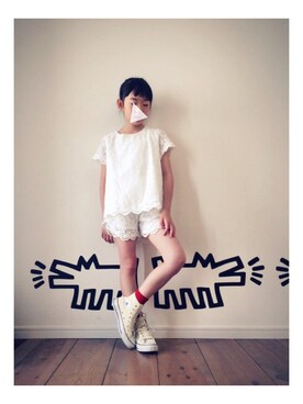 「アイテム（スニーカー）」を使った、EYEさん（キッズ・132cm）の夏コーディネート