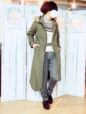 「ロング丈」｜「アイテム（モッズコート）」を使った、🇩🇪shingo🇩🇪さん（メンズ・180cm）の冬コーディネート