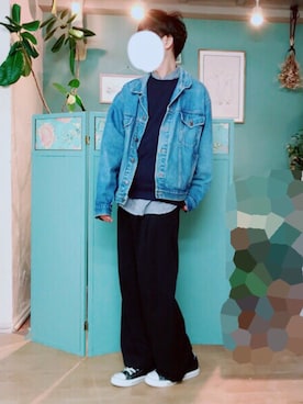 「しまむら（シマムラ）のアイテム（スウェット）」を使った、🇩🇪shingo🇩🇪さん（メンズ・180cm）の冬コーディネート