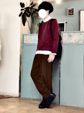 「秋のブラウンスタイル」｜「アイテム（アクセサリー）」を使った、🇩🇪shingo🇩🇪さん（メンズ・180cm）の秋コーディネート