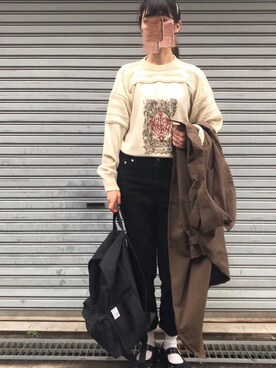 「AIN（エイン）のアイテム（パンツ）」を使った、anさん（レディース・162cm）の冬コーディネート