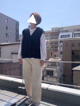 「via j（ヴィアジェイ）のアイテム（Tシャツ/カットソー）」を使った、suzu.さん（レディース・160cm）の春コーディネート