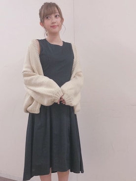 「DRWCYS（ドロシーズ）のアイテム（ワンピース/ドレス）」を使った、菊地亜美さん（レディース・164cm）の秋コーディネート