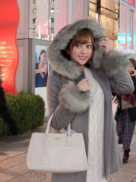 「SPIRALGIRL（スパイラルガール）のアイテム（その他アウター）」を使った、菊地亜美さん（レディース・165cm）の冬コーディネート