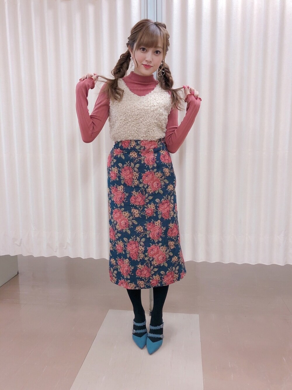 初期　ゴブラン花柄スカート MERLOT（メルロー）の「ゴブラン柄スカート1699（スカート