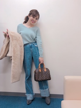 菊地亜美さん（レディース・165cm）の冬コーディネート