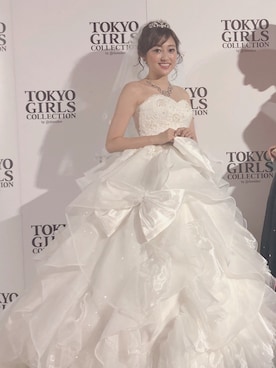 「ウェディングドレス」｜「アイテム（ワンピース/ドレス）」を使った、菊地亜美さん（レディース・165cm）の春コーディネート