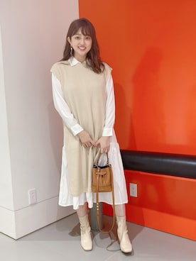 菊地亜美さん（レディース・165cm）の秋コーディネート