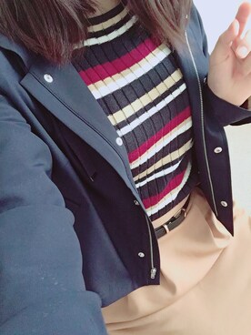 「bye bye（バイバイ）のアイテム（ジャケット/アウター）」を使った、Megumiさん（レディース・155cm）の春コーディネート