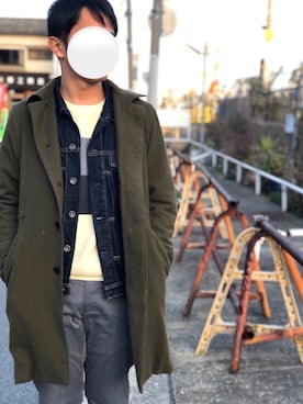 「グレーパンツ」｜「アイテム（その他アウター）」を使った、chacksonさん（メンズ・170cm）の春コーディネート