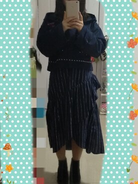 「ONLY（オンリー）のアイテム（スカート）」を使った、July很懒さん（レディース・155cm）の春コーディネート