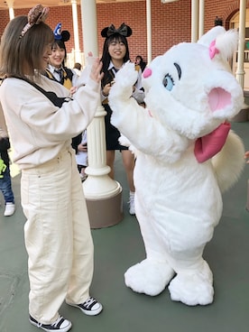 「スーパーオーバーサイズスウェット」｜wacaさん（レディース・160cm）の冬コーディネート