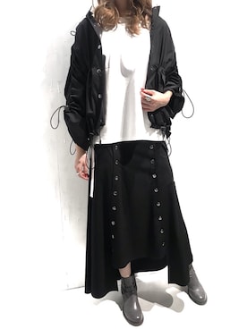 「Yasutoshi Ezumi（ヤストシエズミ）のアイテム（ジャケット/アウター）」を使った、4onさん（レディース・168cm）の冬コーディネート