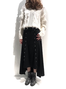 「Yasutoshi Ezumi（ヤストシエズミ）のアイテム」を使った、4onさん（レディース・168cm）の冬コーディネート