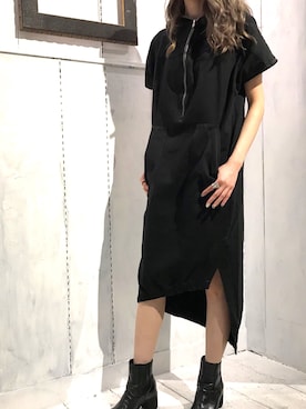 「OURET（オーレット）のアイテム」を使った、4onさん（レディース・168cm）の夏コーディネート
