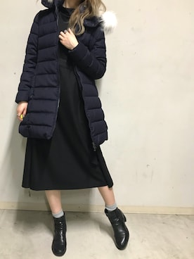 「TATRAS」｜「アイテム（ワンピース/ドレス）」を使った、4onさん（レディース・168cm）の冬コーディネート