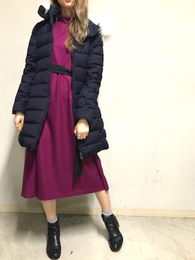 「TATRAS」｜「アイテム（ワンピース/ドレス）」を使った、4onさん（レディース・168cm）の冬コーディネート