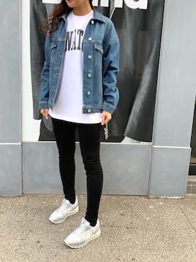 「MSGM（エムエスジーエム）のアイテム（ジャケット/アウター）」を使った、4onさん（レディース・168cm）の春コーディネート