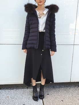 「TATRAS」｜「アイテム（その他シューズ）」を使った、4onさん（レディース・168cm）の秋コーディネート