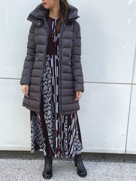 「MONCLER（モンクレール）のアイテム（ジャケット/アウター）」を使った、4onさん（レディース・168cm）の秋コーディネート