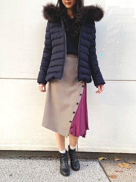 「TATRAS」｜「アイテム（その他シューズ）」を使った、4onさん（レディース・168cm）の秋コーディネート