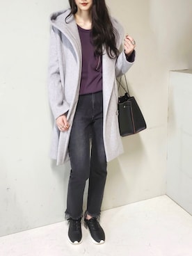 4onさん（レディース・168cm）の冬コーディネート