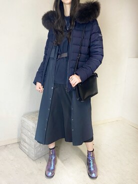 「TATRAS」｜「アイテム（ワンピース/ドレス）」を使った、4onさん（レディース・168cm）の冬コーディネート