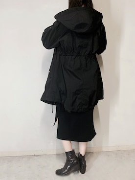 「TATRAS」｜「アイテム（モッズコート）」を使った、4onさん（レディース・168cm）の冬コーディネート