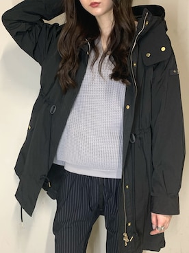 「TATRAS」｜「アイテム（モッズコート）」を使った、4onさん（レディース・168cm）の冬コーディネート