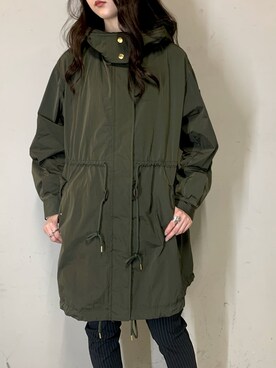 「TATRAS」｜「アイテム（モッズコート）」を使った、4onさん（レディース・168cm）の冬コーディネート