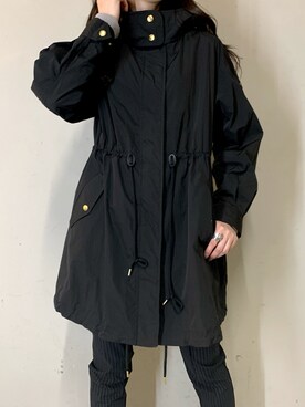 「TATRAS」｜「アイテム（モッズコート）」を使った、4onさん（レディース・168cm）の冬コーディネート