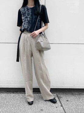 「EZUMi（エズミ）のアイテム（その他パンツ）」を使った、4onさん（レディース・168cm）の夏コーディネート