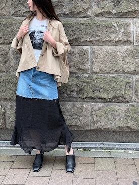 「VINTI ANDREWS（ヴィンティアンドリュース）のアイテム」を使った、4onさん（レディース・168cm）の夏コーディネート