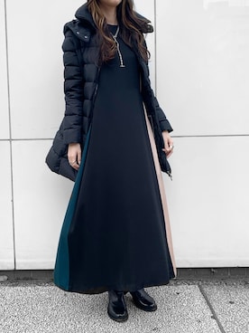 「TATRAS」｜「アイテム（ワンピース/ドレス）」を使った、4onさん（レディース・168cm）の秋コーディネート