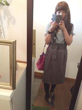 「Deux Lux（デュラックス）のアイテム」を使った、さとこさんです。さん（レディース・165cm）の春コーディネート