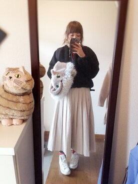 「アイテム（ブルゾン）」を使った、さとこさんです。さん（レディース・165cm・30代）の冬コーディネート