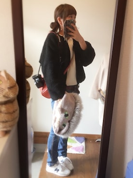 「アイテム（ブルゾン）」を使った、さとこさんです。さん（レディース・165cm・30代）の冬コーディネート